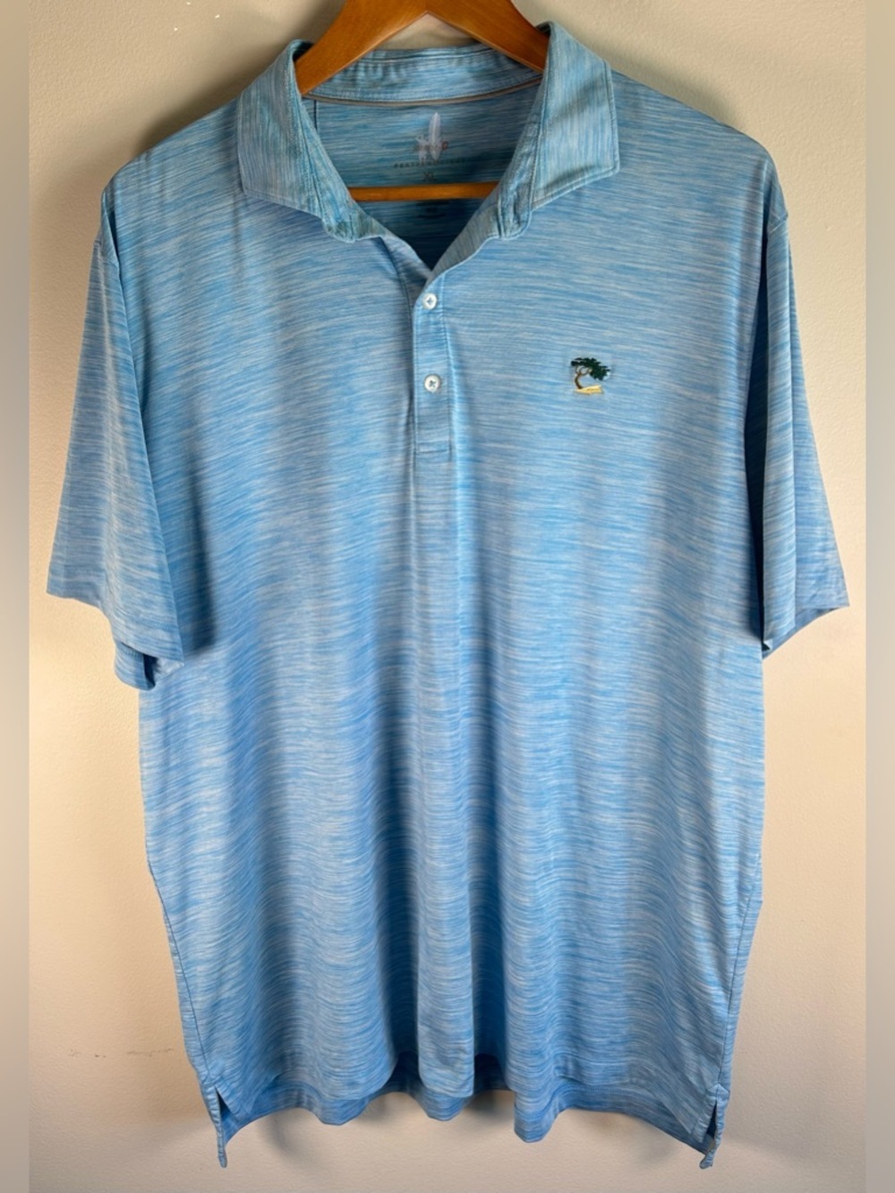 Johnnie O Men's Golf Polo Shirt Blue Featherweight Athletic Stretch Size XL